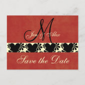 Monogram Trouwen Save the Date Kaarten (Voorkant)