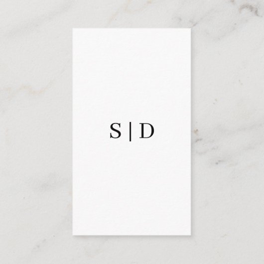 Monogram trouwfoto's vangen de liefde QR-code Informatiekaartje (Achterkant)