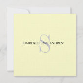 Monogram Trouwkaart Cream Save the Date (Achterkant)