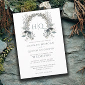 Monogram Trouwkrans Trouwen Kaart