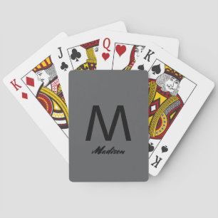 Monogram Trouwmeisje Bruidsjonker Huwelijks Cadeau Pokerkaarten