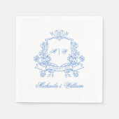  Monogram Trouwpapier Servet (Voorkant)