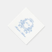  Monogram Trouwpapier Servet (Hoek)