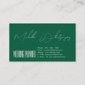 Monogram TROUWPLANNER modern lettertype Visitekaartje (Achterkant)