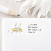 Monogram trouwringen dank u etiketten (Insitu)