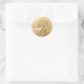 Monogram trouwstickers - letter R Ronde Sticker (Tas)