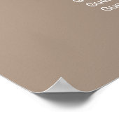 Monogram Trouwstoelindeling Bord Schuimkarton Poster (Hoek)