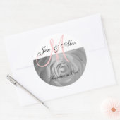 Monogram Trouwzin en Namen Sticker (Envelop)