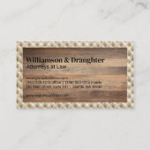 Monogram | tufted textiel | Hout Visitekaartje (Achterkant)