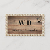 Monogram | tufted textiel | Hout Visitekaartje (Voorkant)