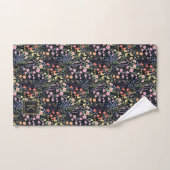 Monogram Tuin Donkere Achtergrond Wilde Bloem Bloe Bad Handdoek (Handdoek)