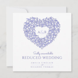 monogram tulpen hart verminderd huwelijk aankondiging