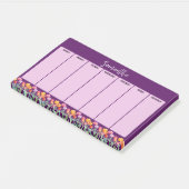 Monogram Tulpen Lente Bloemen Kleurrijk & Vrolijk Post-it® Notes (Schuin)