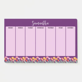 Monogram Tulpen Lente Bloemen Kleurrijk & Vrolijk Post-it® Notes