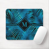Monogram Turquoise Black Palms Muismat (Met muis)