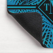 Monogram Turquoise Black Palms Muismat (Hoek)