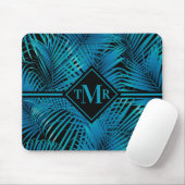 Monogram Turquoise Black Palms Muismat (Met muis)