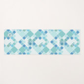 Monogram Turquoise Blauwgroen Pattern Yoga Mat (Voorkant (horizontaal))