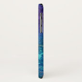 Monogram Turquoise en Green Lotus Flower Case-Mate iPhone Case (Achterkant/links)