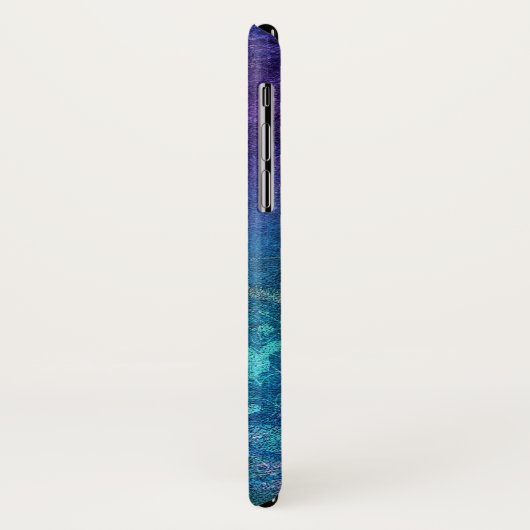 Monogram Turquoise en Green Lotus Flower Case-Mate iPhone Case (Achterkant/links)