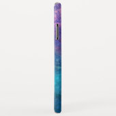 Monogram Turquoise en Green Lotus Flower Case-Mate iPhone Case (Achterkant/rechts)