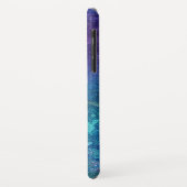 Monogram Turquoise en Green Lotus Flower Case-Mate iPhone Case (Achterkant/links)