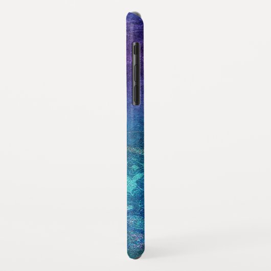 Monogram Turquoise en Green Lotus Flower Case-Mate iPhone Case (Achterkant/links)