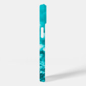 Monogram Turquoise Glitter Case-Mate iPhone Case (Achterkant / Rechts)