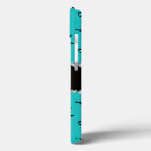 Monogram turquoise gymnastiek hartenbogen Case-Mate iPhone case (Achterkant / Links)