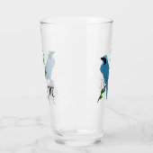  Monogram Turquoise Jay Bird Glas (Links)