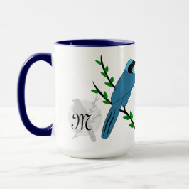 Monogram Turquoise Jay Bird Mok