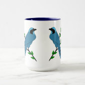 Monogram Turquoise Jay Bird Mok (Midden)