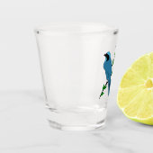 Monogram Turquoise Jay Bird Shot Glas (Links)