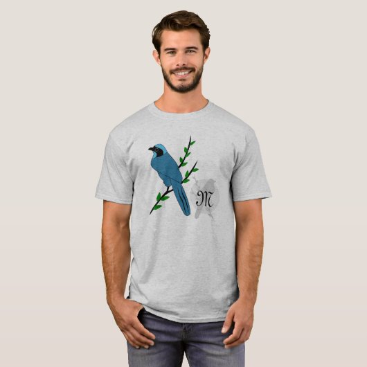  Monogram Turquoise Jay Bird T-shirt (Voorkant volledig)