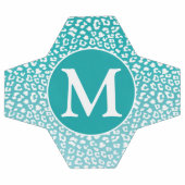 Monogram Turquoise Leopard Print Voetbal (Enkel)