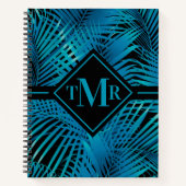 Monogram Turquoise Palm Notitieboek (Voorkant)