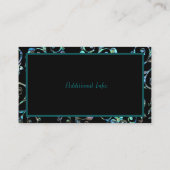 Monogram Turquoise Pearl Floral Visitekaartje 2 (Achterkant)