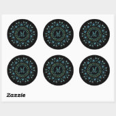 Monogram Turquoise Pearl Mandala Stickers (Vel)