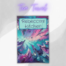 Monogram Turquoise & Roze Abstract Patroon |