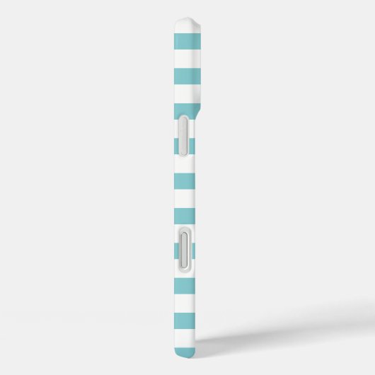 Monogram turquoise strepen Case-Mate iPhone case (Achterkant / Rechts)