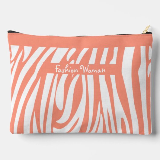 Monogram Turquoise Striped Zebra Pattern Trendy Etui (Achterkant)