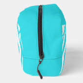 Monogram Turquoise Striped Zebra Pattern Trendy Toilettasje (Rechts)