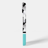 Monogram Turquoise Voetbal Pattern Case-Mate iPhone Case (Achterkant / Links)