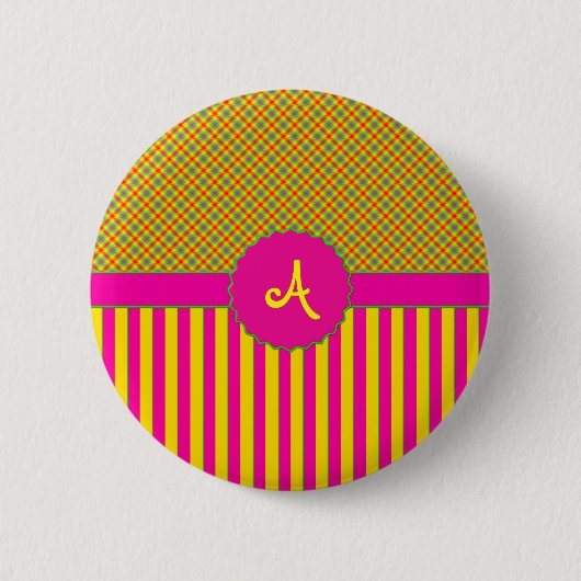 Monogram Tutti Frutti Gele Button (Voorkant)