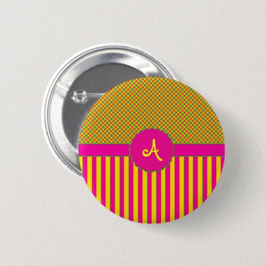 Monogram Tutti Frutti Gele Button (Voorkant /achterkant)