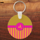Monogram Tutti Frutti Gele Sleutelhanger (Voorkant)