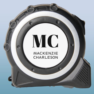 Monogram Twee Initialen Naam Aangepast Rolmaat