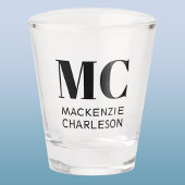 Monogram Twee Initialen Naam Aangepast Shot Glas