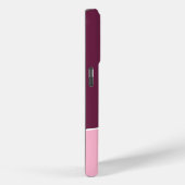 Monogram Twee Kleuren Bes en Blos Case-Mate iPhone Case (Achterkant / Rechts)