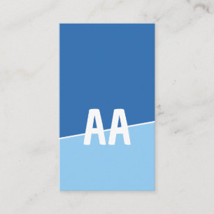 Monogram Twee Kleuren Oceaan Kalme Visitekaartje